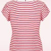 Ahoy Blouse In Wit En Rood-Bunny Online