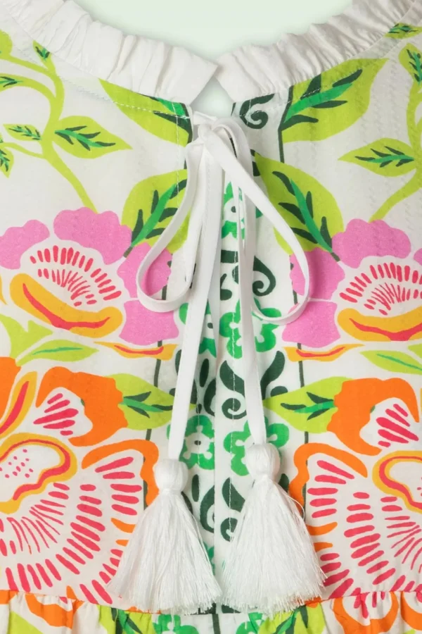 Anika Floral Top In Wit-Smashed Lemon New