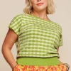 Ann Turtle Top In Macaw Groen-King Louie Clearance