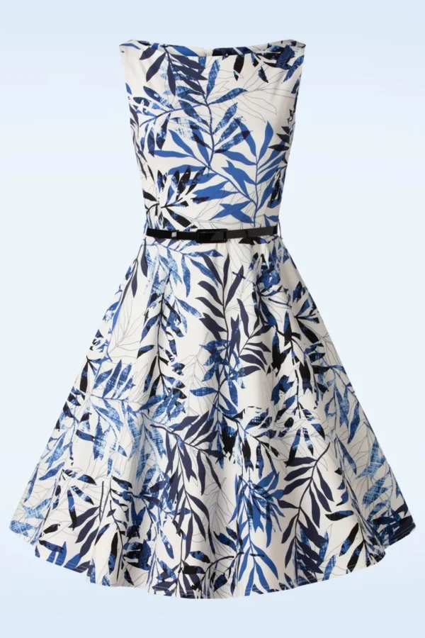Blue Leaf Swingjurk In Wit-Vintage Chic for Topvintage Flash Sale