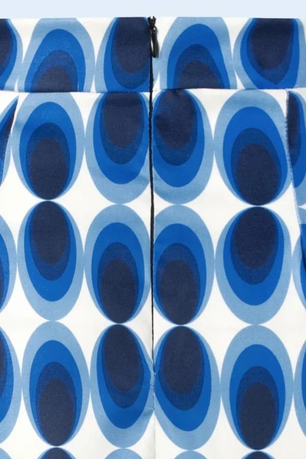 Bobby Retro Rok In Blauw En Wit-Vintage Chic for Topvintage Store