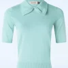 Bow Delight Jumper In Pastel Blauw-Banned Retro Sale