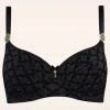 Calliope Balconette Bh In Zwart En Goud Print-Marlies Dekkers Cheap