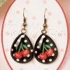 Cherry Drop Oorbellen In Zwart En Rood-Sweet Cherry Discount