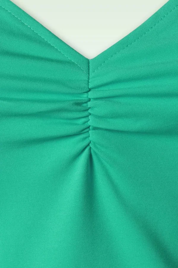 Cross Back Top In Turquoise-Vixen Flash Sale