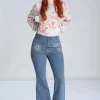 Daisy Flower Power Jeans In Licht Blauw-Bunny Flash Sale