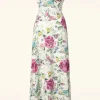 Deveny Floral Maxi Jurk In Gebroken Wit-Vintage Chic for Topvintage New