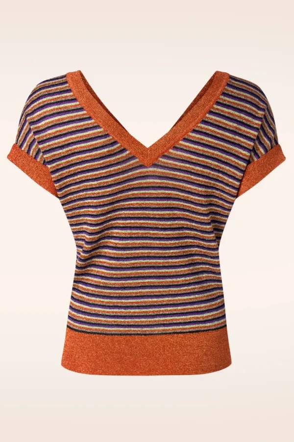 Double V Top Stardust In Karamel-King Louie Fashion