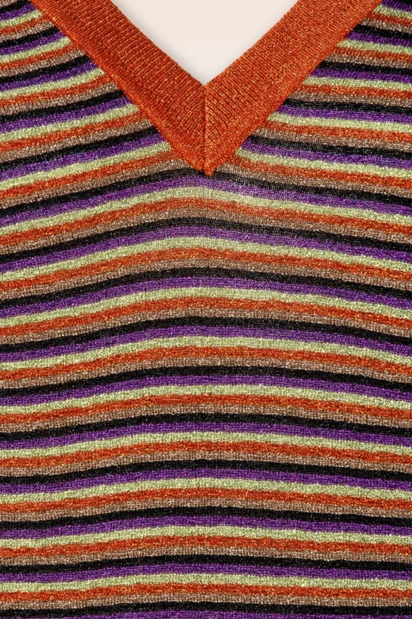 Double V Top Stardust In Karamel-King Louie Fashion