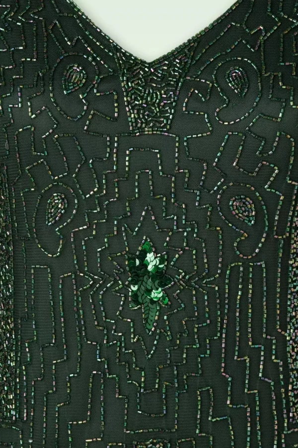 Downton Abbey Flapper Jurk In Groen-GatsbyLady Best