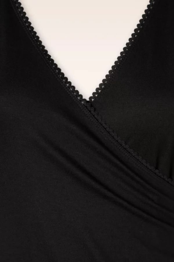 Ecovero Classic Overslagjurk In Zwart-King Louie Discount