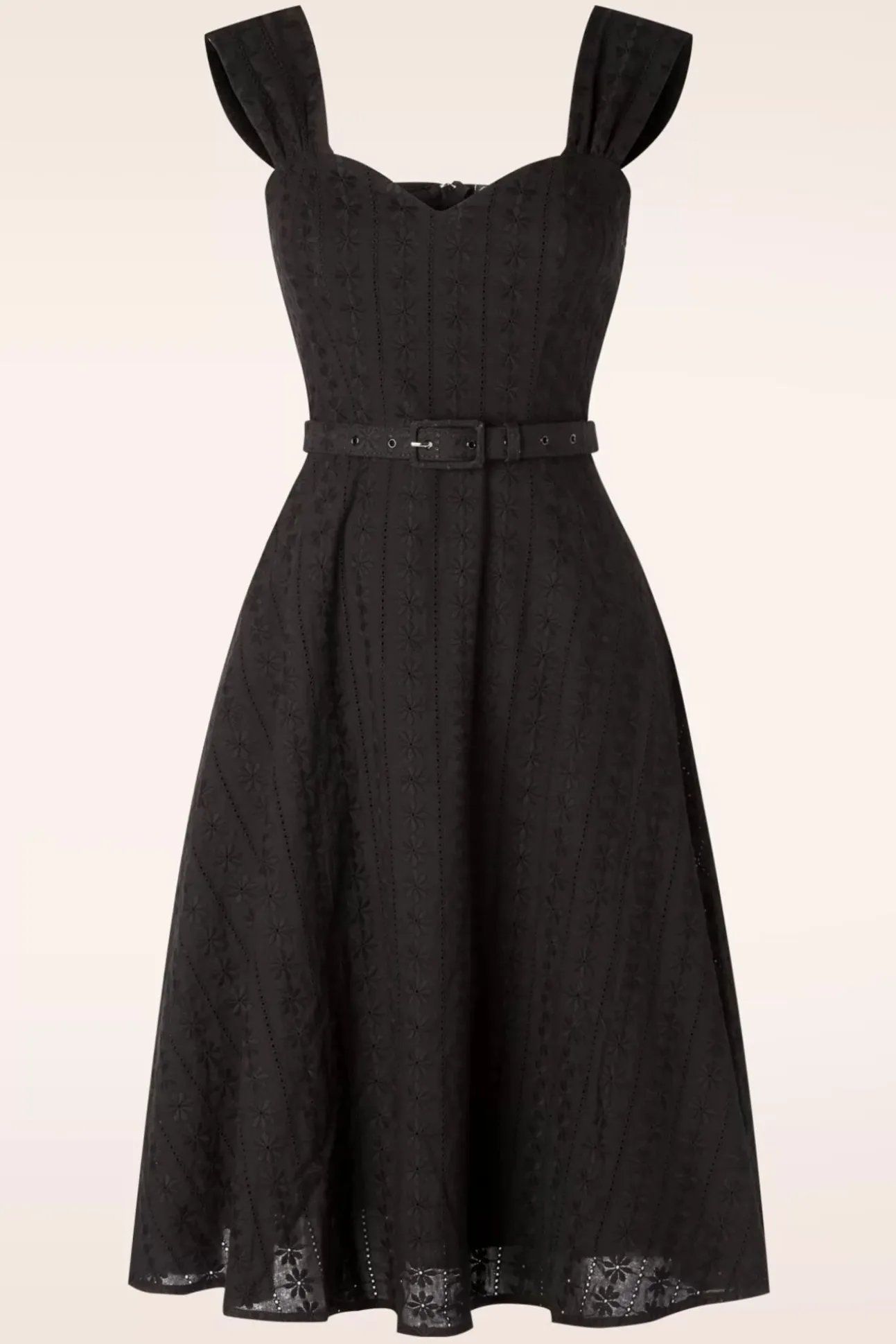 embroidery_summer_flare_j_0.webp Embroidery Summer Flare Jurk In Zwart-Vixen Best Sale