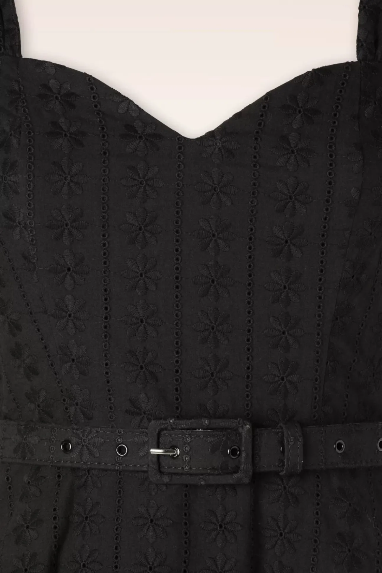 embroidery_summer_flare_j_2.webp Embroidery Summer Flare Jurk In Zwart-Vixen Best Sale