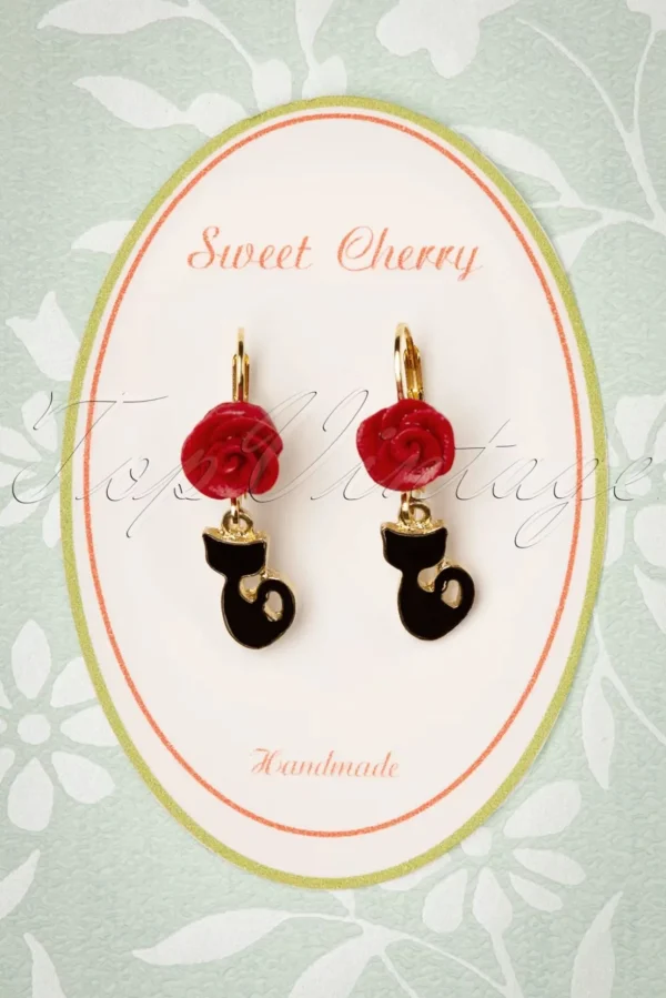 Fijne Kattenoorbellen In Goud-Sweet Cherry Fashion