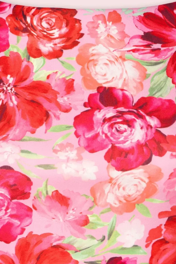 Francine Flower Swing Jurk In Roze-Vintage Chic for Topvintage Best