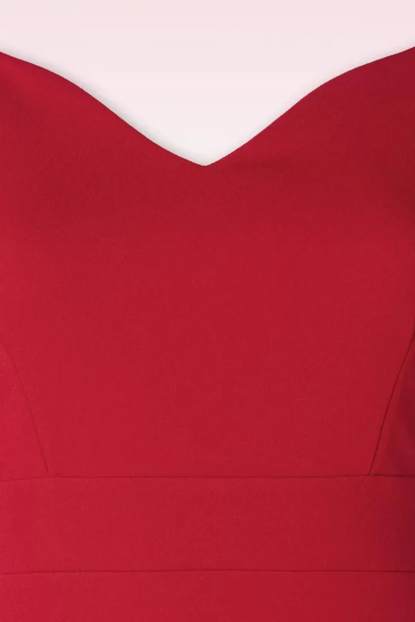 Gemma Pencil Jurk In Rood-Vintage Chic for Topvintage Cheap