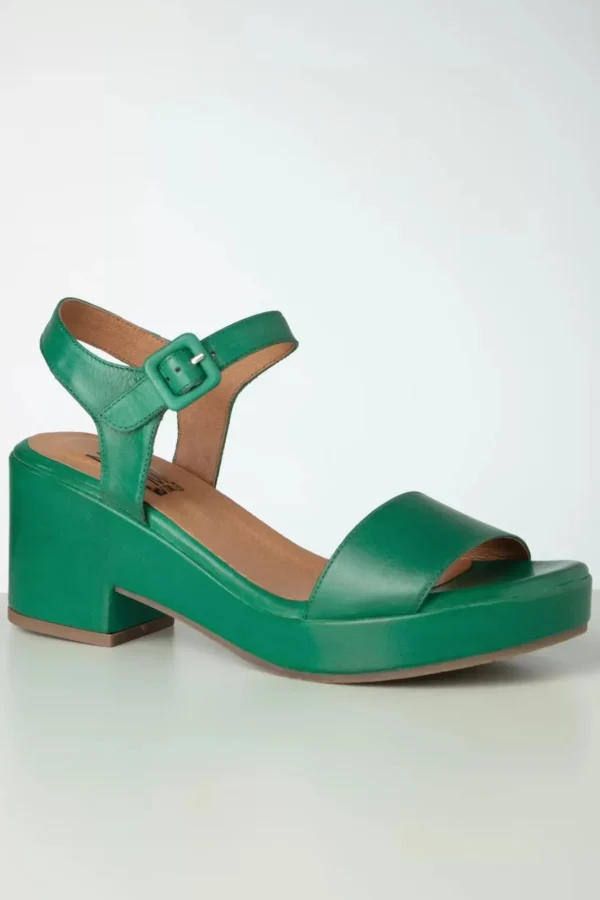 Gillie Clog Sandalen In Smaragdgroen-Miz Mooz Shop