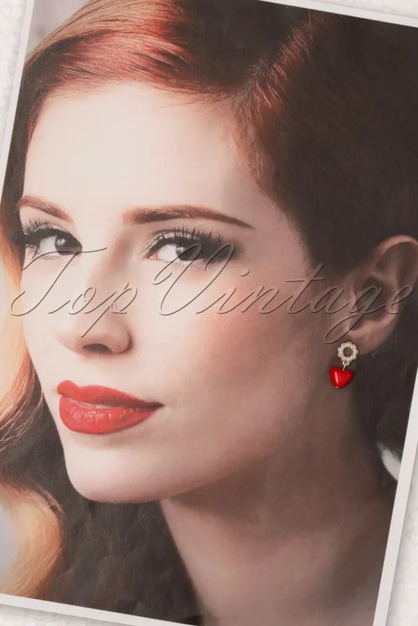 Hart- En Pareloorbellen In Rood-Sweet Cherry Best Sale