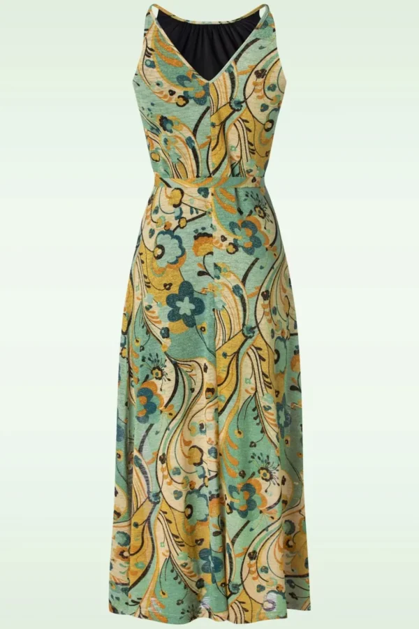 Hazel Jurk Frenzy In Dusty Turquoise-King Louie Clearance