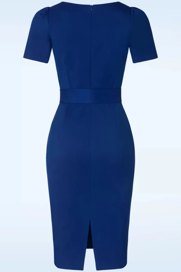 Helena Pencil Jurk In Koningsblauw-Glamour Bunny Business Babe Shop