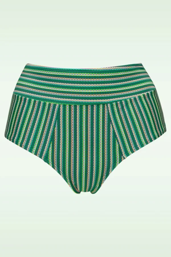 Holi Vintage High Waist Bikini Broekje In Botanisch Groen-Marlies Dekkers Cheap