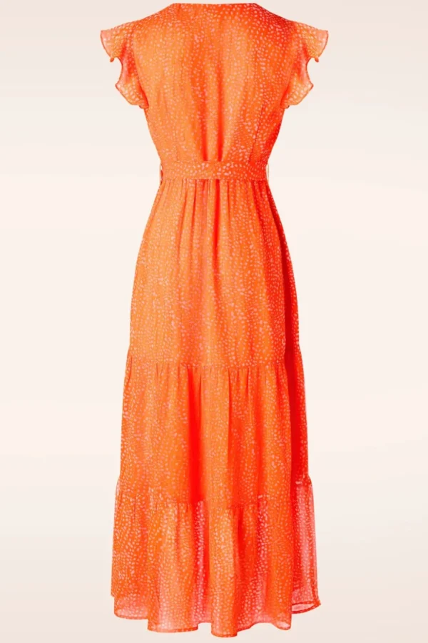 Ivy Maxi Jurk In Oranje-Smashed Lemon Shop