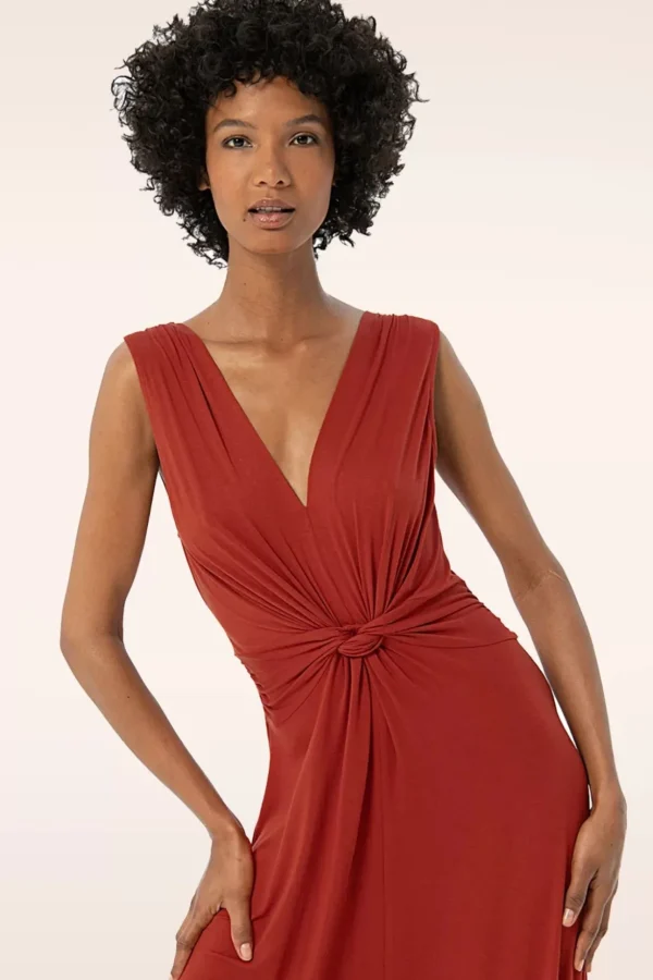 Jasmine Maxi Jurk In Steenrood-Surkana Clearance