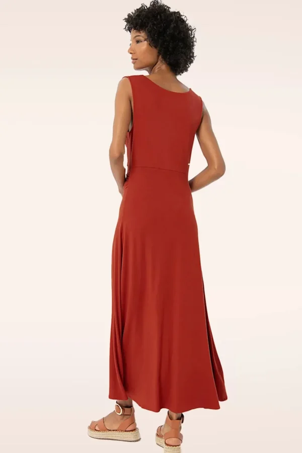 Jasmine Maxi Jurk In Steenrood-Surkana Clearance