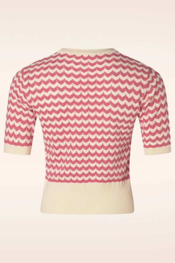 June Sweater In Gebroken Wit En Kers-Circus New