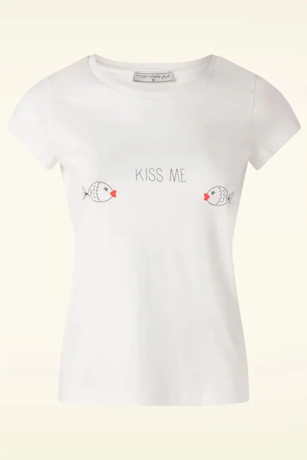 Kiss Me T-Shirt In Ecru-Mademoiselle Yu00e9Yu00e9 Best