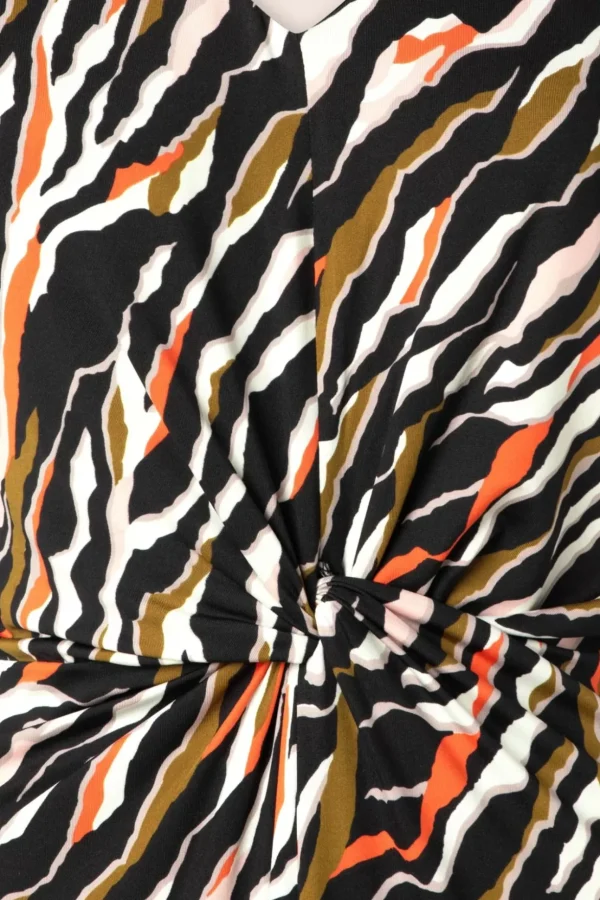 Kyra Geknoopte Maxi Jurk In Zwart-K-Design Discount