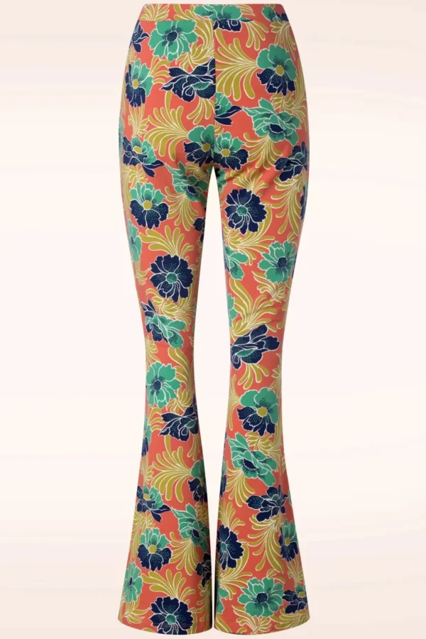 Lake Border Flared Broek In Langoustine Oranje-King Louie Store