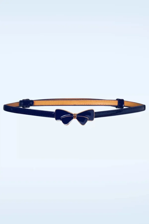 Lana Bow Riem In Donker Blauw-Banned Retro Clearance
