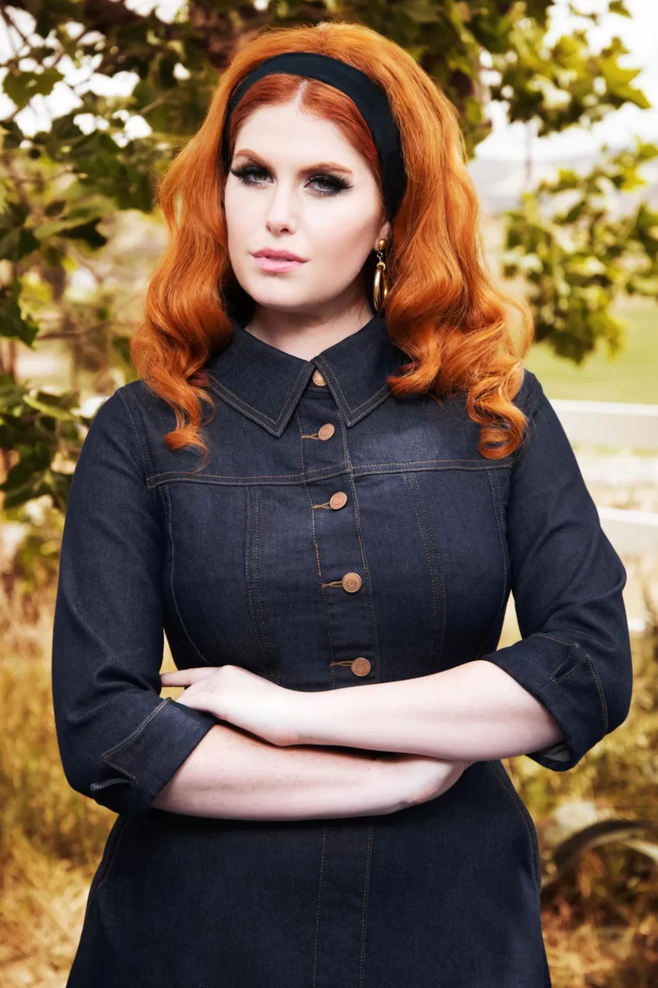 lauren_swing_jurk_in_donk_3.webp Lauren Swing Jurk In Donkerdenim-Rock-a-Booty Online