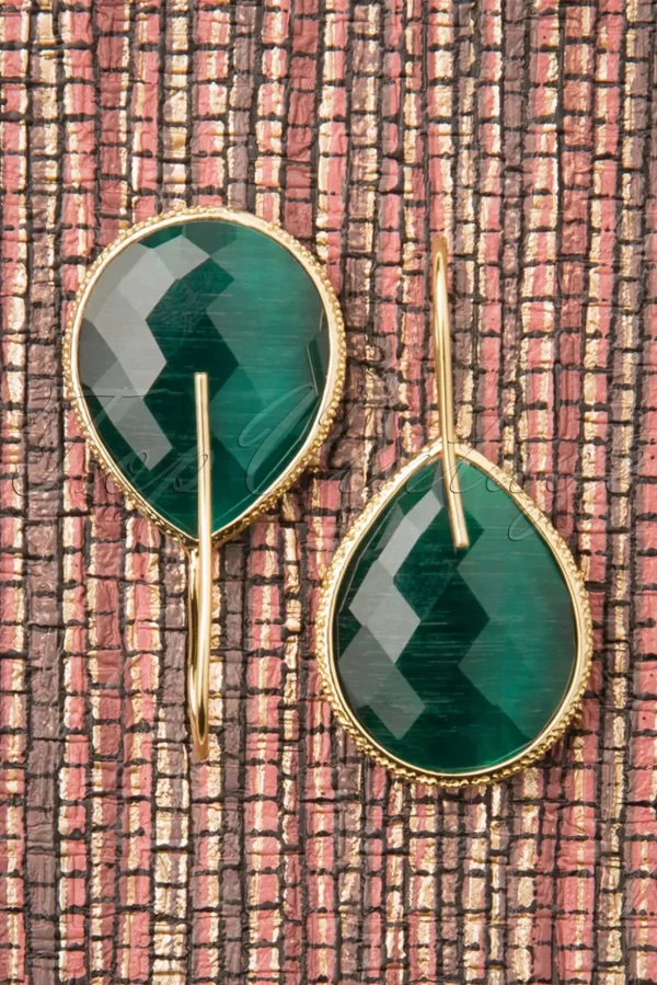 Lavina Stenen Oorbellen In Smaragd-Day&Eve by Go Dutch Label New