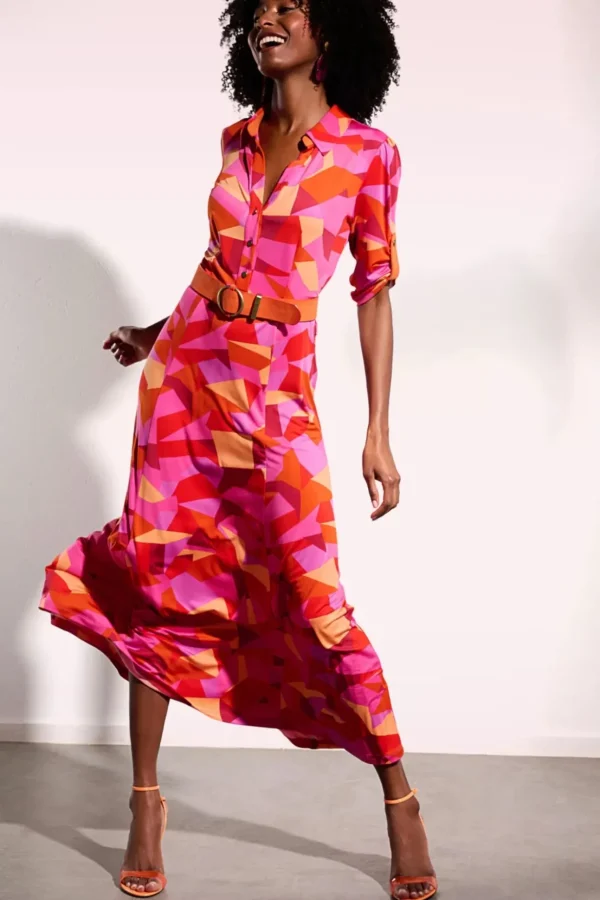 Lexie Maxi Jurk In Fuchsia-K-Design Store