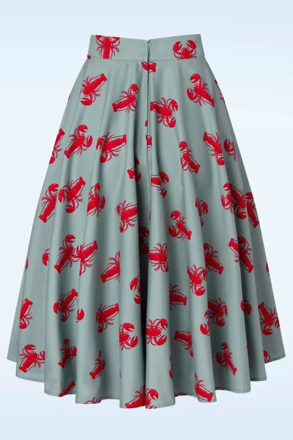 Lobster Love Rok In Blauw-Banned Retro Cheap