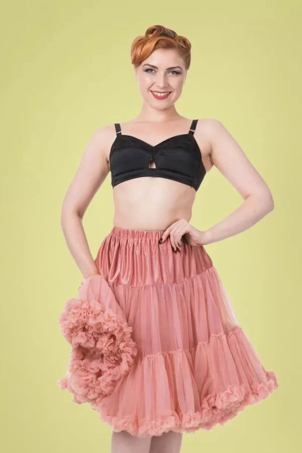 Lola Lifeforms Petticoat In Vintage Roze-Banned Retro Clearance