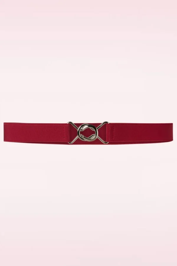 Macha Stretch Riem In Rood-Banned Retro Clearance
