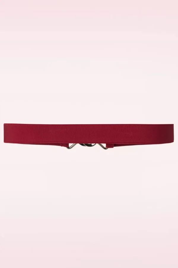 Macha Stretch Riem In Rood-Banned Retro Clearance