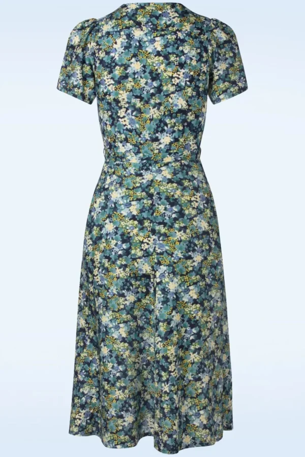 Magnolia My Fair Lady Jurk In Blauw-Very Cherry Clearance