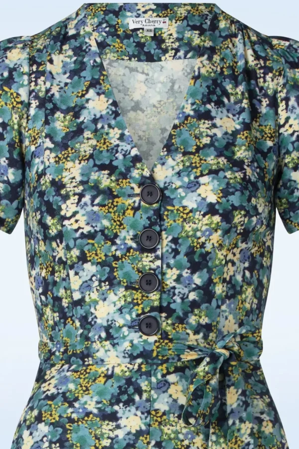 Magnolia My Fair Lady Jurk In Blauw-Very Cherry Clearance