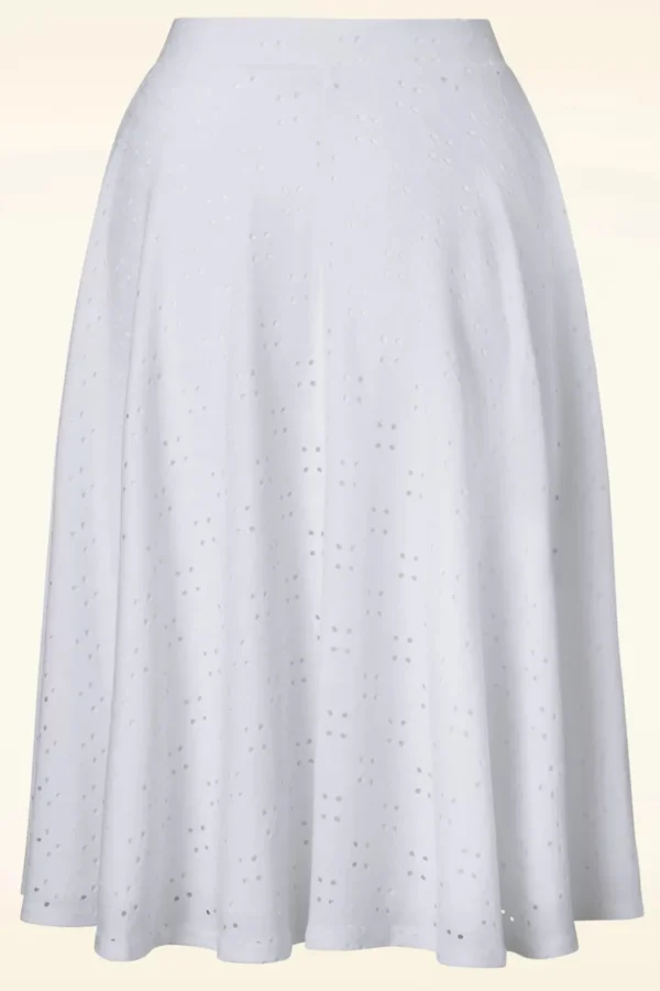 Mandy Swing Rok In Wit-Vintage Chic for Topvintage Sale