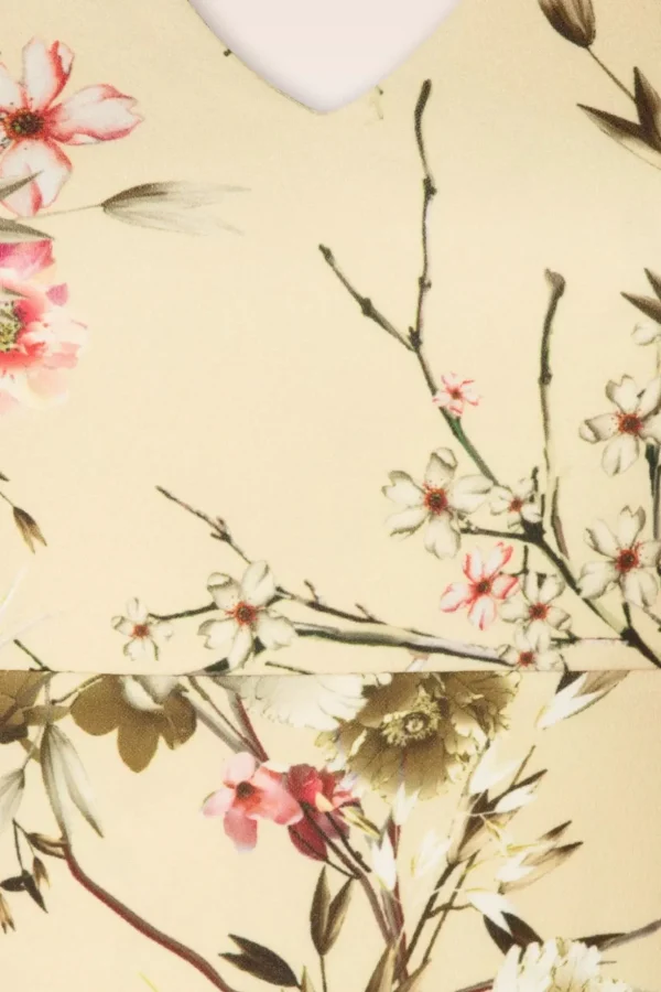 Maribelle Floral Jumpsuit In Zwart-Vintage Chic for Topvintage Flash Sale