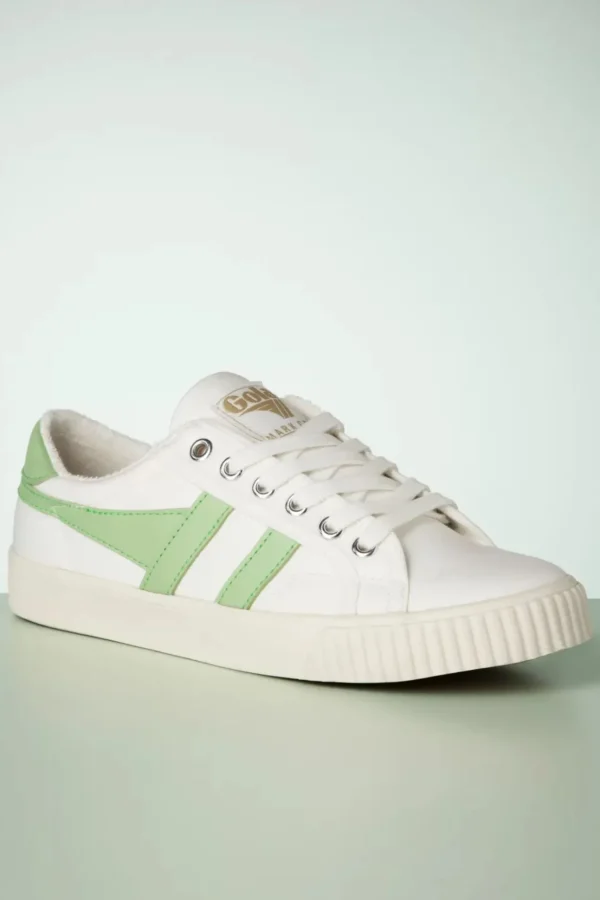 Mark Cox Tennis Sneakers In Gebroken Wit En Patina Groen-Gola Cheap