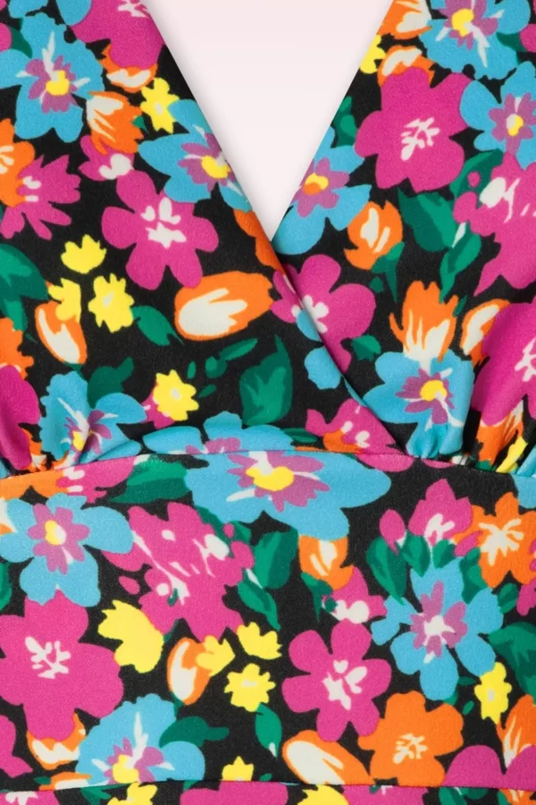 Miley Floral Swing Jurk In Multi-Vintage Chic for Topvintage Cheap