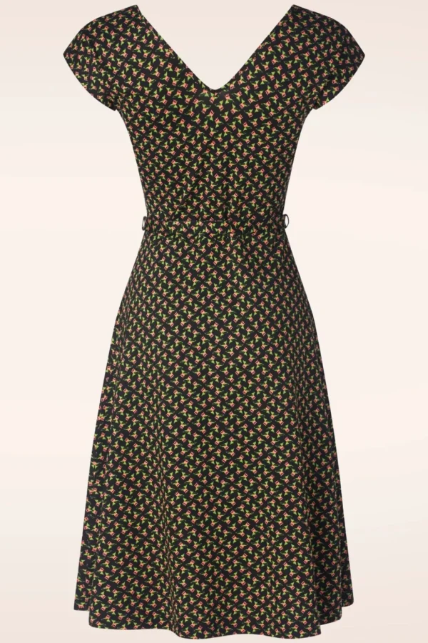 Mira Minerva Jurk In Zwart-King Louie Discount