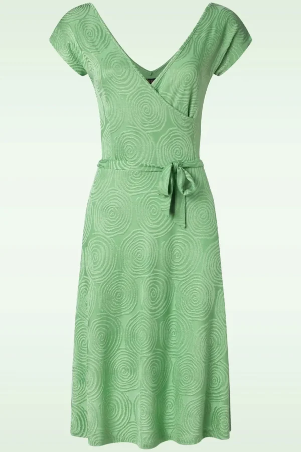 Mira Pop-Up Jurk In Mineraalgroen-King Louie Fashion