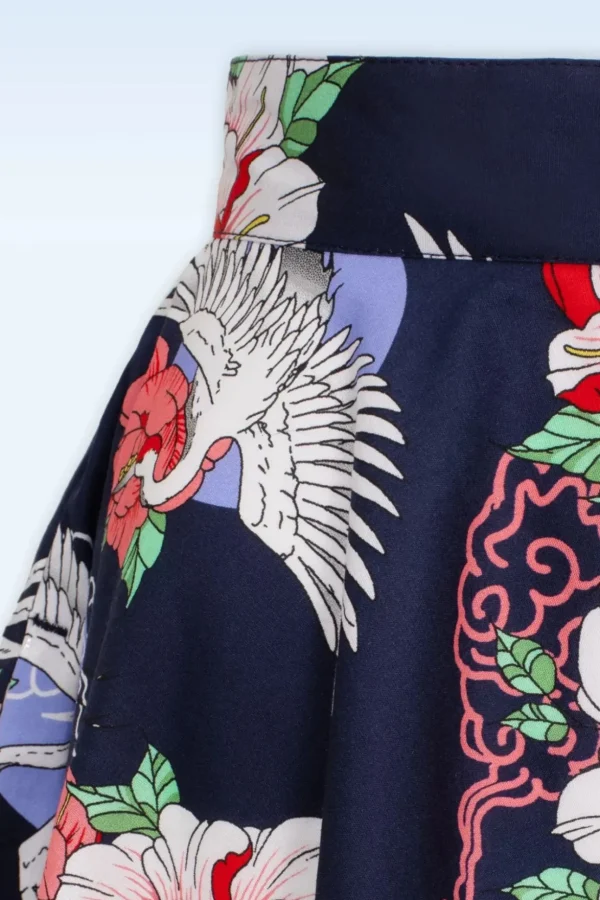 Misa Swing Rok In Marineblauw-Bunny Store