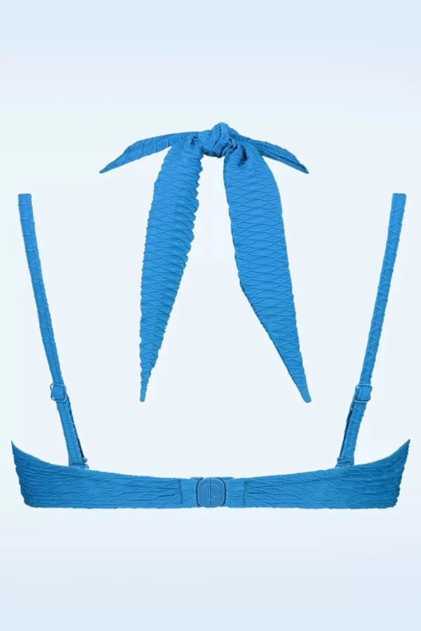 Multiway Bikinitop In Blue Snake-TC Beach Store